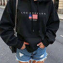 Ezwear sudadera con capucha ajustada de moda para mujer, estilo "italiano", sexy y casual, comoda, con forro calido, apta para salidas en otono/invierno/primavera