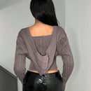 Hypezone sudadera con capucha con cremallera y escote en v para mujer, estilo casual deportivo, color gris, para otono/invierno