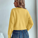 Prive cardigan informal de mujer de ajuste holgado, con hombros caidos, manga larga y de una sola hilera de botones, para otono/invierno