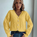 Prive cardigan informal de mujer de ajuste holgado, con hombros caidos, manga larga y de una sola hilera de botones, para otono/invierno