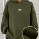 Dazy sudadera con capucha casual con forro polar de unicolor, de corte holgado, unisex