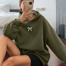 Dazy sudadera con capucha casual con forro polar de unicolor, de corte holgado, unisex