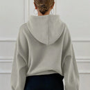 Dazy sudadera con capucha casual con forro polar de unicolor, de corte holgado, unisex