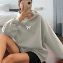 Dazy sudadera con capucha casual con forro polar de unicolor, de corte holgado, unisex
