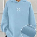 Dazy sudadera con capucha casual con forro polar de unicolor, de corte holgado, unisex