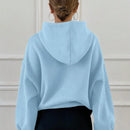 Dazy sudadera con capucha casual con forro polar de unicolor, de corte holgado, unisex