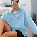 Dazy sudadera con capucha casual con forro polar de unicolor, de corte holgado, unisex