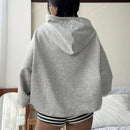 Sudadera con capucha de cuello redondo de manga larga con estampado de ardilla de estilo navideno, para mujer