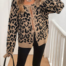 Frenchy cardigan con estampado de leopardo y nudo delantero para mujer, de estilo minimalista y uso casual para el dia a dia
