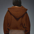 Missguided sudadera con capucha oversize de forro polar con bloque de color "22" para clima frio de otono/invierno