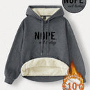 Ezwear sudadera holgada casual de cuello alto con media cremallera, estampado de la letra california, color blanco, con cordon ajustable, esponjosa y gruesa, apropiada para otono/invierno