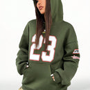 Coolane sudadera con capucha estilo deportivo de mujer con graficos impresos con numeros para otono