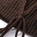 Dazy cardigan de mujer con nudo delantero de unicolor para otono