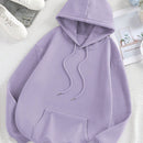 Ezwear sudadera con capucha casual de mujer con estampado de lema de mariposa, otono/invierno