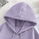 Ezwear sudadera con capucha casual de mujer con estampado de lema de mariposa, otono/invierno