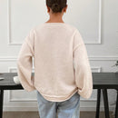 Frenchy cardigan informal de estilo bohemio de unicolor y manga larga para mujer