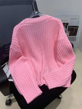 Frenchy cardigan de manga larga suave y acogedor, de corte holgado y estilo informal, a la moda y versatil, de longitud cropped, para mujer
