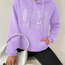 Moosta sudadera con capucha y cordon mujer, estampado "overrensando", otono