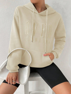 Moosta sudadera con capucha y cordon mujer, estampado "overrensando", otono