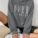Moosta sudadera con capucha y cordon mujer, estampado "overrensando", otono