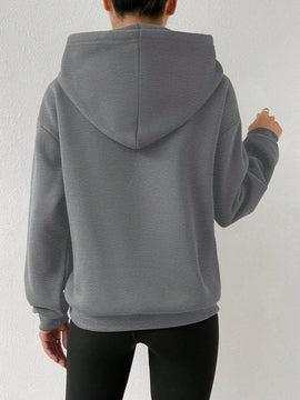 Moosta sudadera con capucha y cordon mujer, estampado "overrensando", otono
