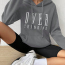 Moosta sudadera con capucha y cordon mujer, estampado "overrensando", otono