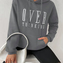 Moosta sudadera con capucha y cordon mujer, estampado "overrensando", otono