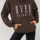 Moosta sudadera con capucha y cordon mujer, estampado "overrensando", otono