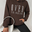 Moosta sudadera con capucha y cordon mujer, estampado "overrensando", otono
