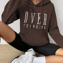 Moosta sudadera con capucha y cordon mujer, estampado "overrensando", otono
