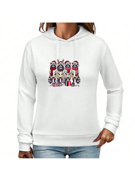 Sudadera con capucha navidena para mujer, sudadera con capucha tipo sueter navideno feo, sudadera con forro polar, sueteres de manga larga, jerseys, atuendos de otono, ropa de invierno