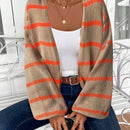 Emery rose cardigan de mujer de bloques de color con rayas, moda minimalista para uso casual diario