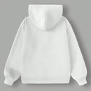 Ezwear sudadera holgada casual de cuello alto con media cremallera, estampado de la letra california, color blanco, con cordon ajustable, esponjosa y gruesa, apropiada para otono/invierno