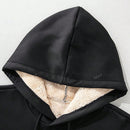 Sudadera con capucha de manga larga con bolsillo y forro polar, estampado grafico con reno de navidad, calida para otono/invierno para mujer