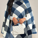 Lady abrigo de mujer de manga larga con cuello alto, botones dorados, estilo elegante para ocasiones casuales, de fiesta, boda, de oficina, en otono e invierno, en colores negro, blanco y gris, talla grande, nuevo.