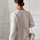 Frenchy cardigan holgado casual de mujer con lazo de cinta y mangas de murcielago