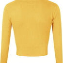 Yesfashion sueter tipo cardigan informal de punto con mangas 3/4 y corte tipo bolero abierto al frente para mujer