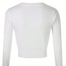 Yesfashion sueter tipo cardigan informal de punto con mangas 3/4 y corte tipo bolero abierto al frente para mujer