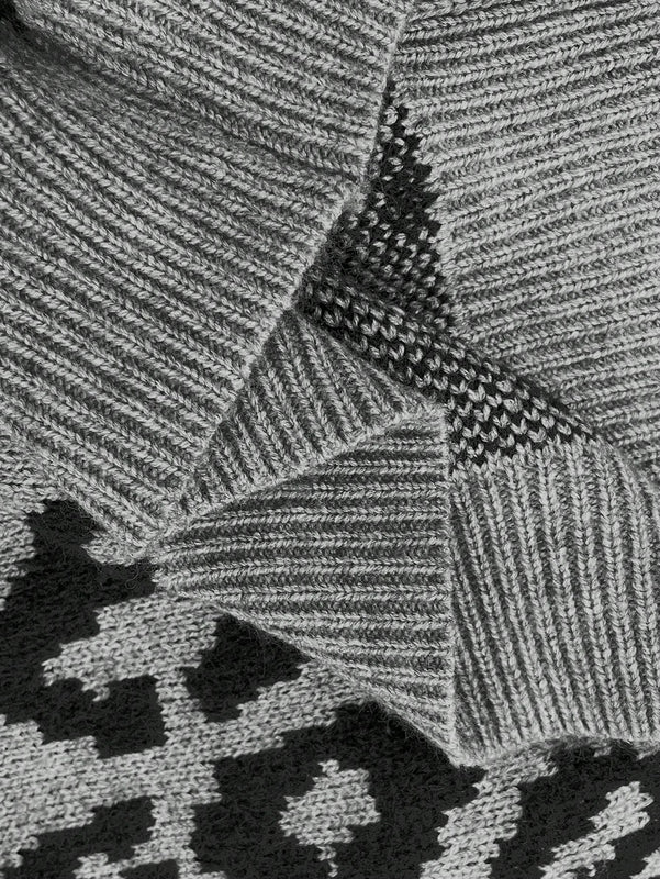 Lune cardigan de mujer con estampado retro de leopardo, de una sola hilera de botones