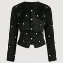 Aveloria rosie elegante y chic cardigan suelto con adorno de strass esponjoso