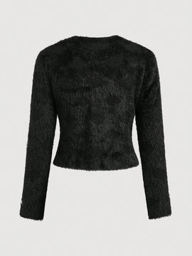 Aveloria rosie elegante y chic cardigan suelto con adorno de strass esponjoso