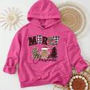 Ezwear sudadera holgada informal con capucha y estampado de arbol de navidad simple, adecuada para otono/invierno para mujeres