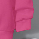 Ezwear sudadera con capucha de ajuste holgado y gruesa con estampado minimalista "feliz ano nuevo" de color rojo casual para mujer