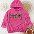 Ezwear sudadera con capucha de ajuste holgado y gruesa con estampado minimalista "feliz ano nuevo" de color rojo casual para mujer