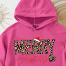 Ezwear sudadera con capucha de ajuste holgado y gruesa con estampado minimalista "feliz ano nuevo" de color rojo casual para mujer