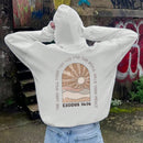 Nuevo sueter con capucha informal y suelto con estampado de sol para mujer, invierno 2024. nuestro sueter con capucha para mujer combina un diseno elegante con telas suaves para actualizar tu guardarropa.