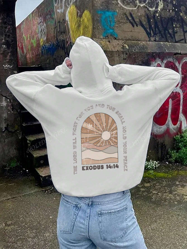 Nuevo sueter con capucha informal y suelto con estampado de sol para mujer, invierno 2024. nuestro sueter con capucha para mujer combina un diseno elegante con telas suaves para actualizar tu guardarropa.
