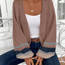 Emery rose cardigan de mujer de bloques de color con rayas, moda minimalista para uso casual diario