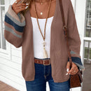 Emery rose cardigan de mujer de bloques de color con rayas, moda minimalista para uso casual diario
