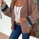 Emery rose cardigan de mujer de bloques de color con rayas, moda minimalista para uso casual diario